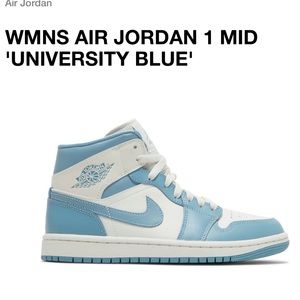 Woman’s air Jordan 1 Mid University Blue